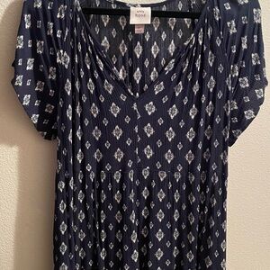 Knox Rose Navy Patterned Mini Dress
